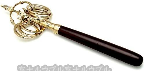 鳴金錫杖 極小型(長さ22cm)◆携帯に便利なコンパクトサイズ、密教で使われる仏具・密教法具・寺院仏具