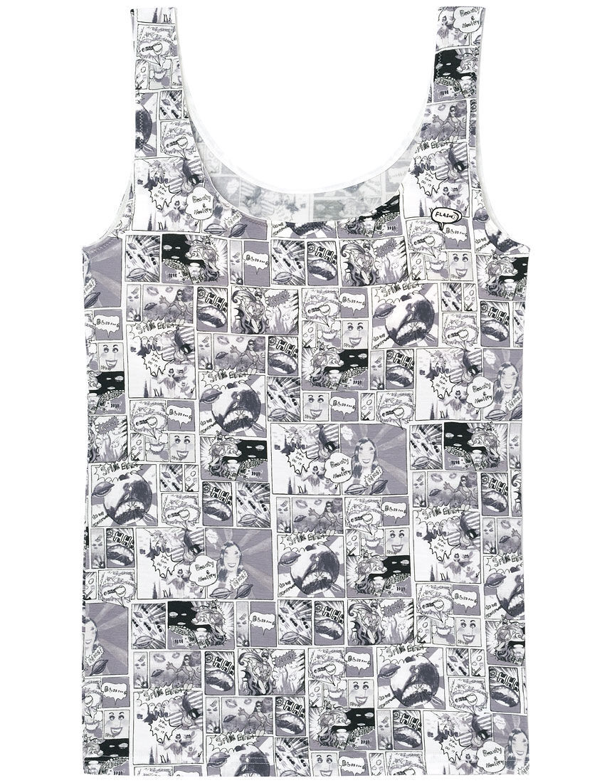 50%OFF редкий Wacoal Tsumori Chisato топ M American Comics рисунок новый товар с биркой 297*