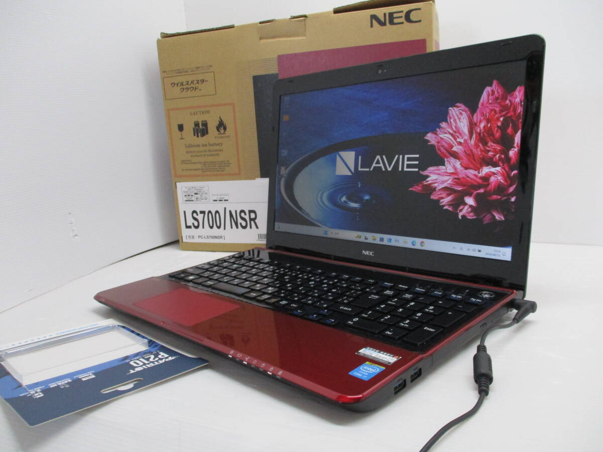 ★美品!爆速Core i7!新品SSD512GB!メモリ16GB★NEC LAVIE LS700/N PC-LS700NSR★Windows11 Core i7 4702MQ Bluetooth ブルーレイ WEBカメラ