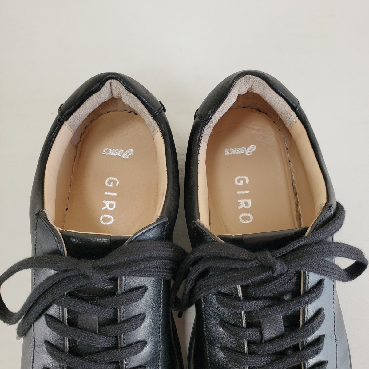 綺麗 asics GIRO アシックス ジーロ 本革レザースニーカー 綺麗 asics GIRO アシックス ジーロ 本革レザースニーカー