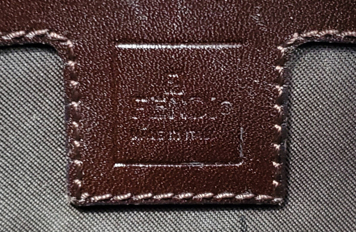 G352◆ほぼ未使用【フェンディ】マンマバケット ズッカ柄 ワンショルダー ハンドバッグ◆キャンバス×レザー ヴィンテージ 