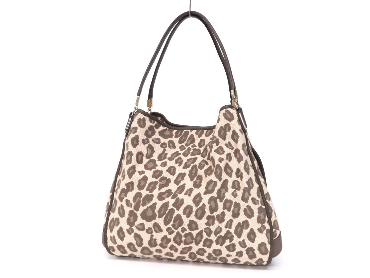 22484 COACH コーチ レオパード ヒョウ柄 キャンバス×レザー 22484 COACH コーチ レオパード ヒョウ柄 キャンバス×レザー