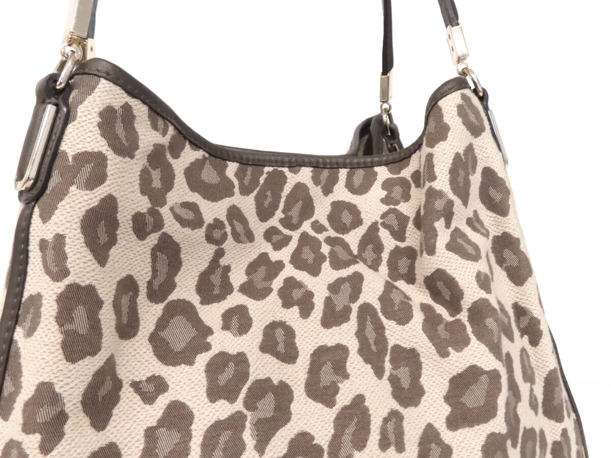 22484 COACH コーチ レオパード ヒョウ柄 キャンバス×レザー 22484 COACH コーチ レオパード ヒョウ柄 キャンバス×レザー