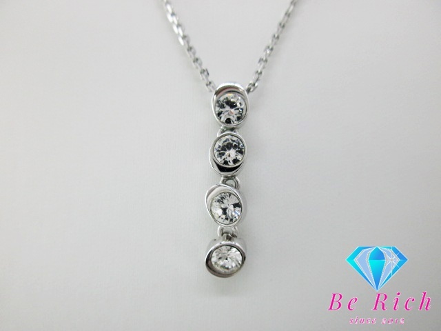 スワロフスキー SWAROVSKI デザイン ネックレス ペンダント ロジウムメッキ クリスタル ジュエリー アクセサリー 【中古】 ba2976