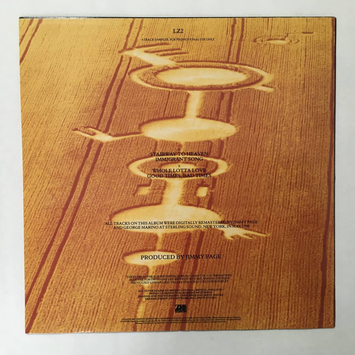 PROMO LED ZEPPELIN REMASTER 10インチ UK盤　
