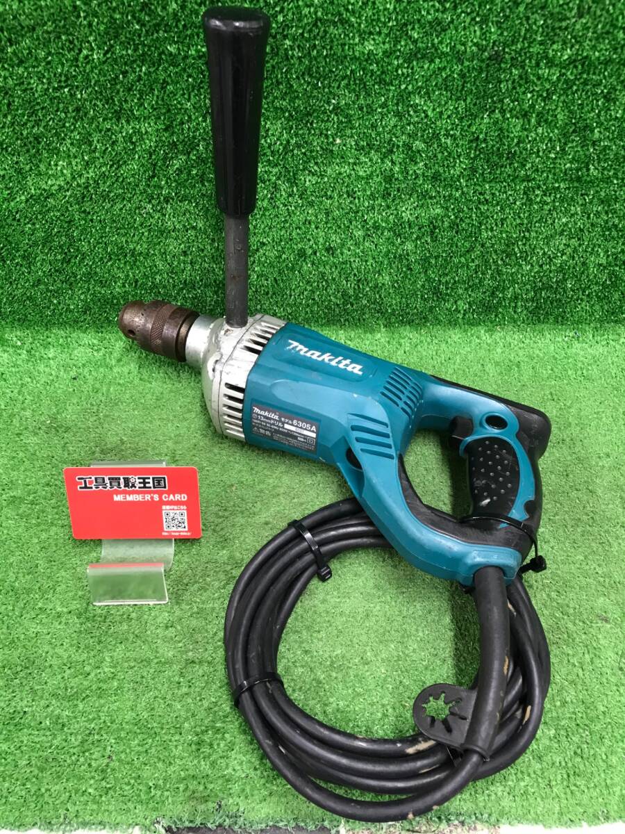 【中古品】★makita(マキタ) 13㎜電気ドリル ブレーキ付(鉄工13㎜ 木工30㎜) 6305A　ITYDKWT12T4S