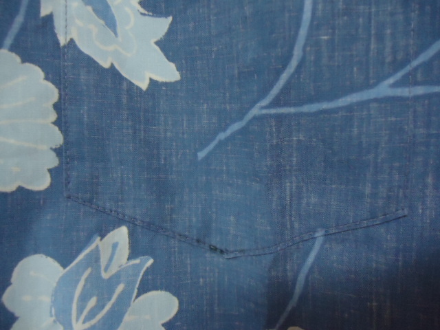 即決 ハワイ reyn spooner レインスプーナー アロハシャツ 紺色 青色 花柄 M8 コットン100%素材_画像4