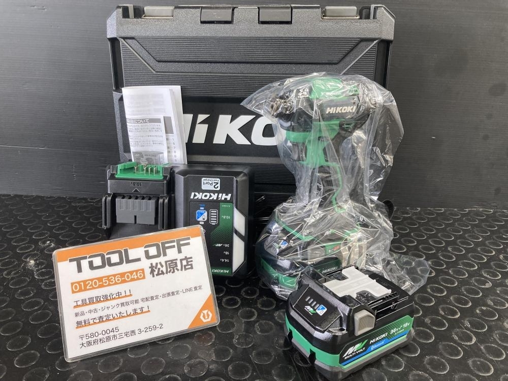 013♪未使用品・即決価格♪ハイコーキ HIKOKI コードレスインパクトドライバ WH36DD(2XHLSZ) バッテリ×2充電器セット