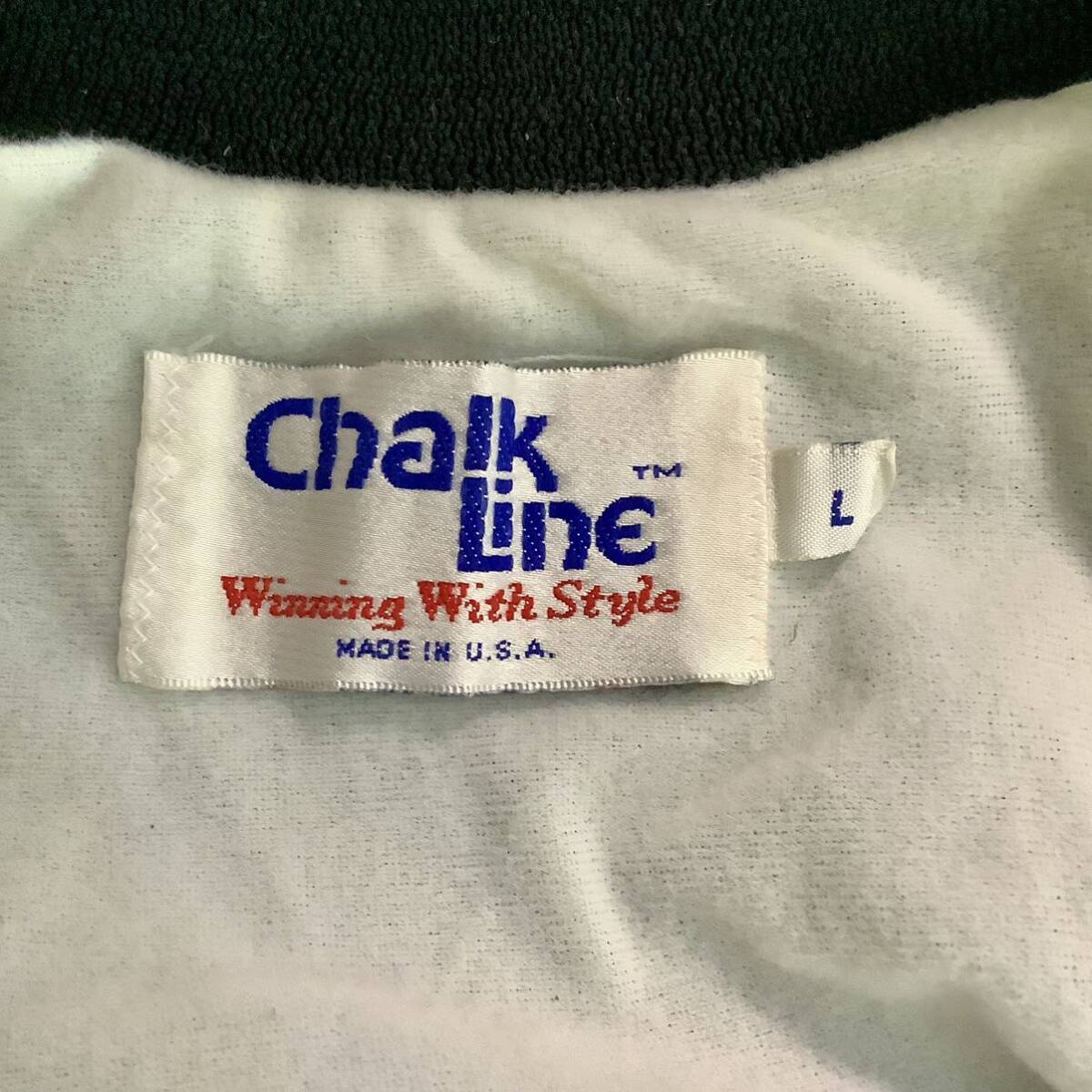 90s USA製 チョークライン CHALK LINE スタジャン L 90s USA製 チョークライン CHALK LINE スタジャン L