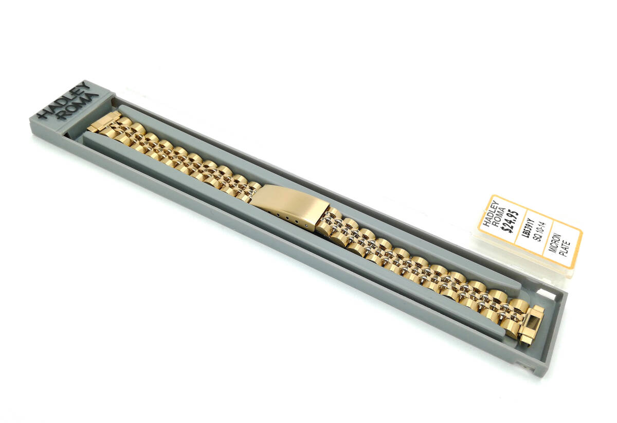 【HADLEYROMA】ラグ幅11-14mm 当時もの バックルブレス 女性用腕時計ベルト レディースウォッチバンド デッドストック ビンテージ LB2102