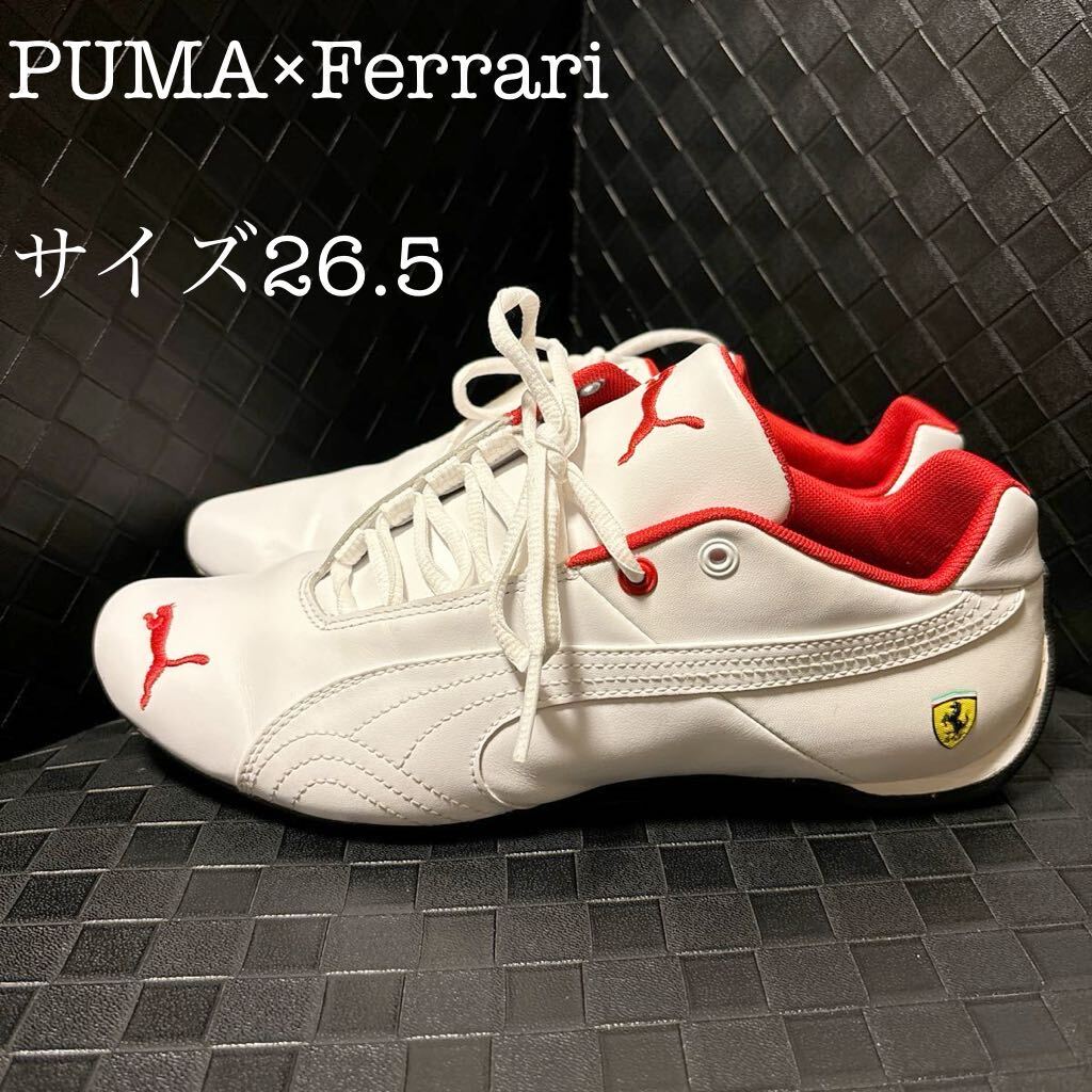 美品 PUMA×Ferrari フューチャーキャット レザー SF ホワイト 美品 PUMA×Ferrari フューチャーキャット レザー SF ホワイト