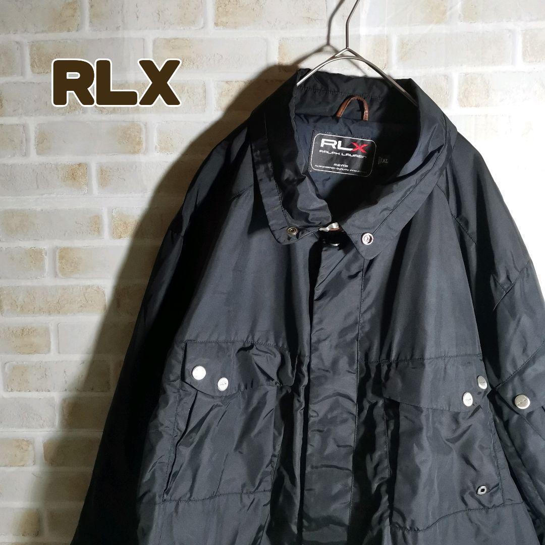 RLX アールエルエックス ナイロン ジャケット 黒 レザー