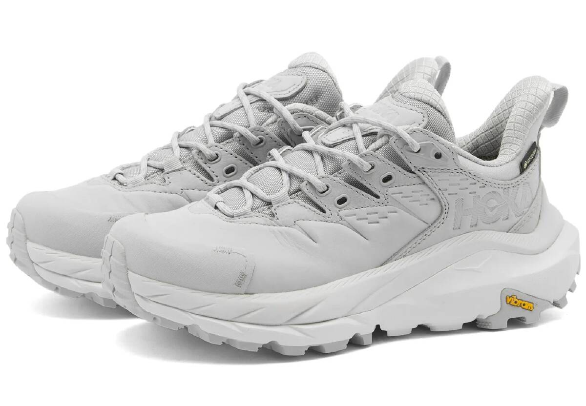 1回使用のみ 『HOKA ONE ONE / KAHA 2 LOW GTX』 26.5cm US8.5 灰白 Harbor Mist & Nimbus Cloud ホカオネオネ カハ TOR