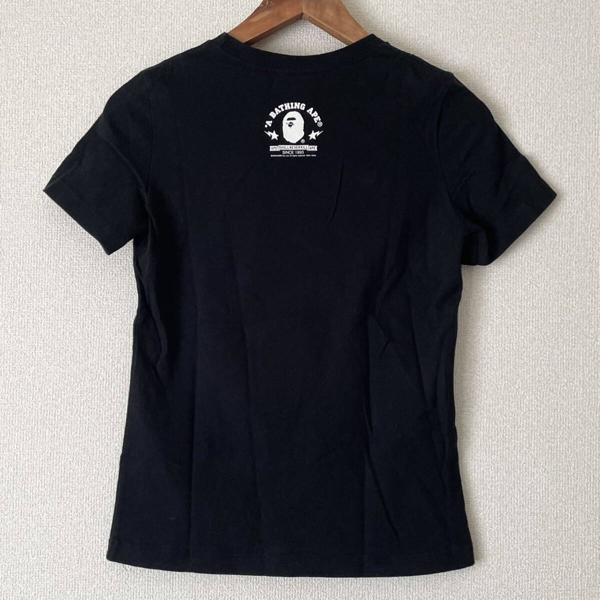 ア ベイシング エイプ Tシャツ レディースXS ブラック 黒 半袖 ア ベイシング エイプ Tシャツ レディースXS ブラック 黒 半袖