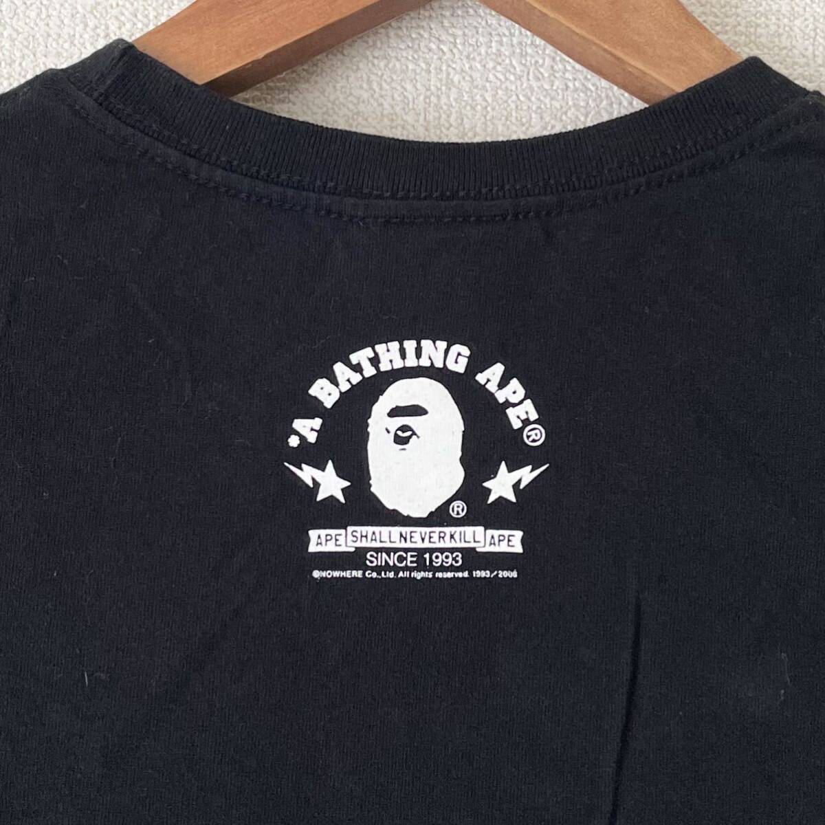 ア ベイシング エイプ Tシャツ レディースXS ブラック 黒 半袖 ア ベイシング エイプ Tシャツ レディースXS ブラック 黒 半袖