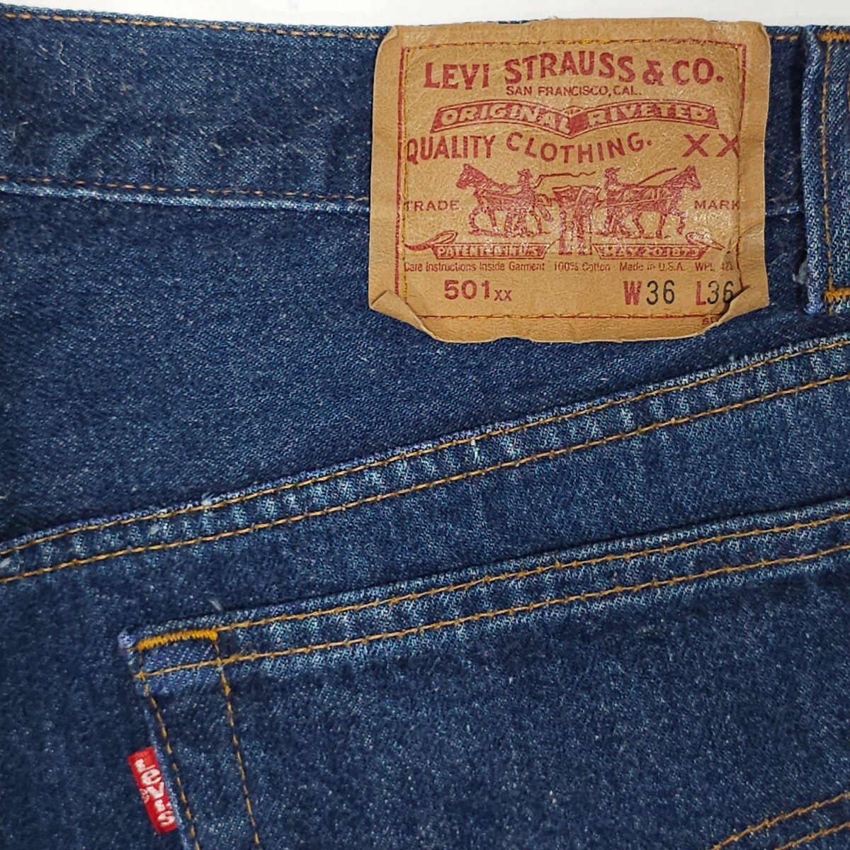希少アメリカUSA製リーバイスLevi's 赤文字501xxハチナナ87脇割 希少アメリカUSA製リーバイスLevi's 赤文字501xxハチナナ87脇割