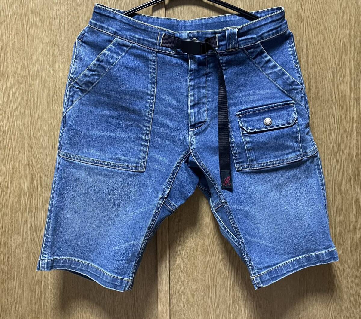 【美品】Gramicci × Mt.Design Denim Mountain Shorts グラミチ アーバンリサーチ デニムショーツ コラボ Sサイズ GMP-15S117