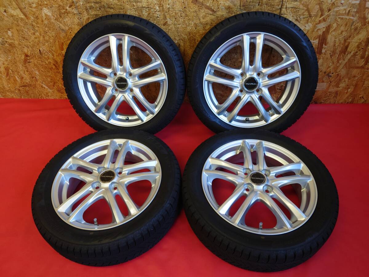 軽自動車用 ブリヂストン BALMINUM 15×4.5 165/55R15 22年製 冬 VRX3 4本 売切!!