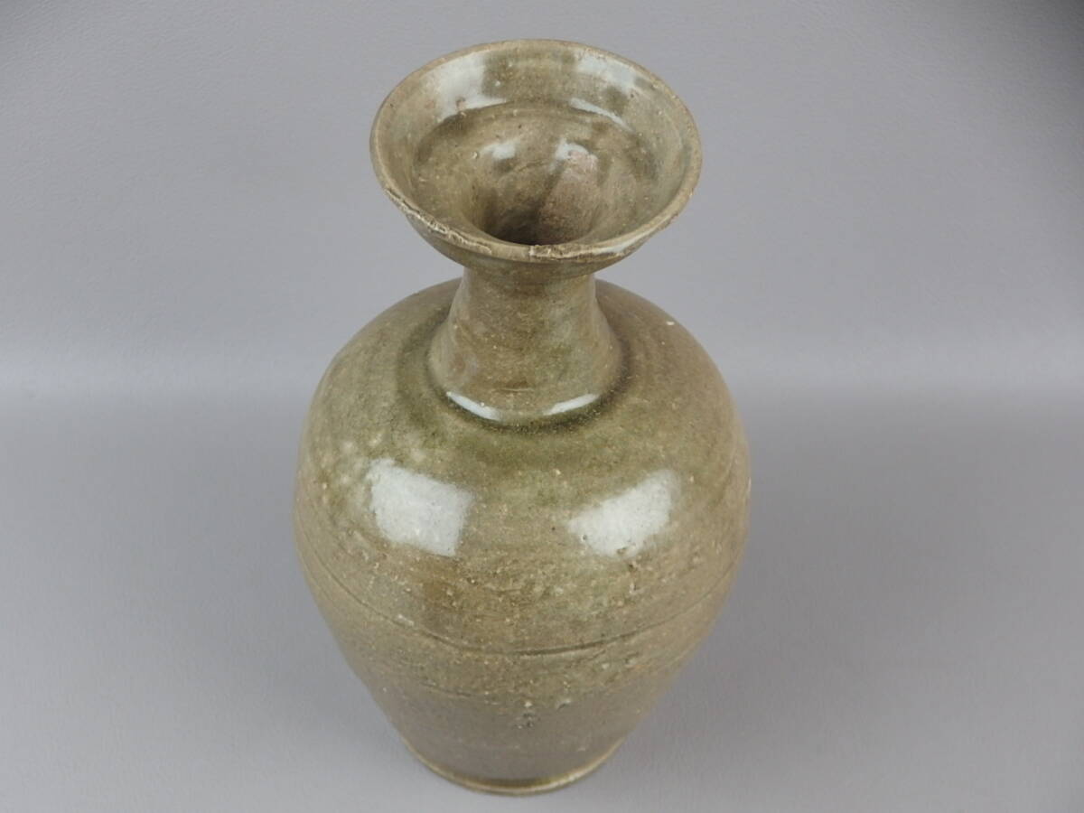 骨董 茶道具 ☆李朝 高麗青磁徳利 盤口瓶 fn096stl 花生 花道 骨董 茶道具 ☆李朝 高麗青磁徳利 盤口瓶 fn096stl 花生 花道