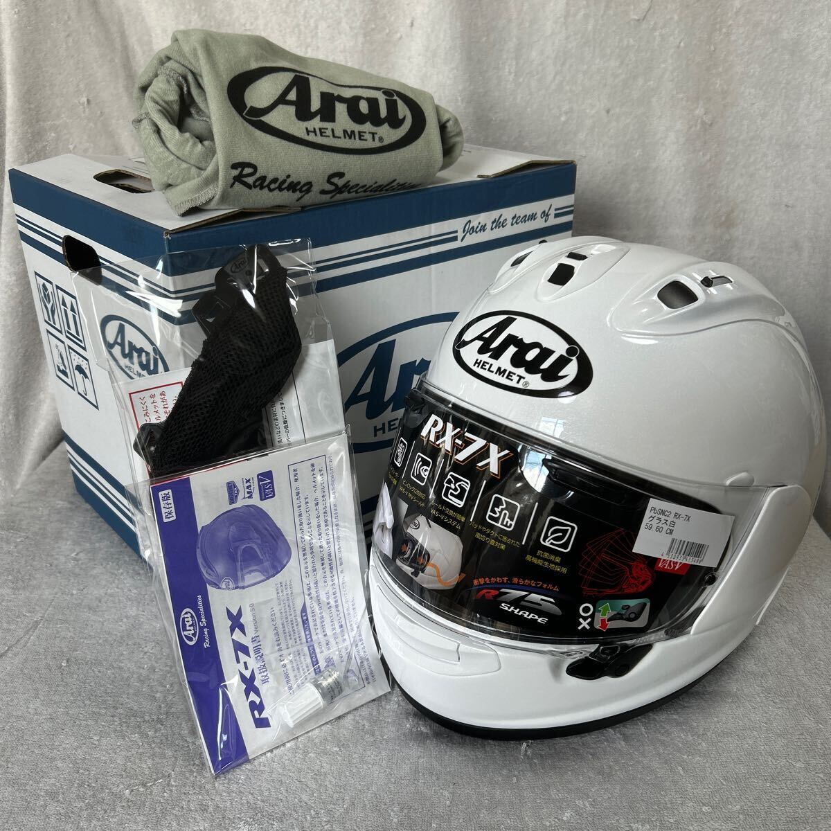 Yahoo!オークション - 未使用品 Arai RX-7X GLASS WHITE 59-60cm Yahoo!オークション - 未使用品 Arai RX-7X GLASS WHITE 59-60cm