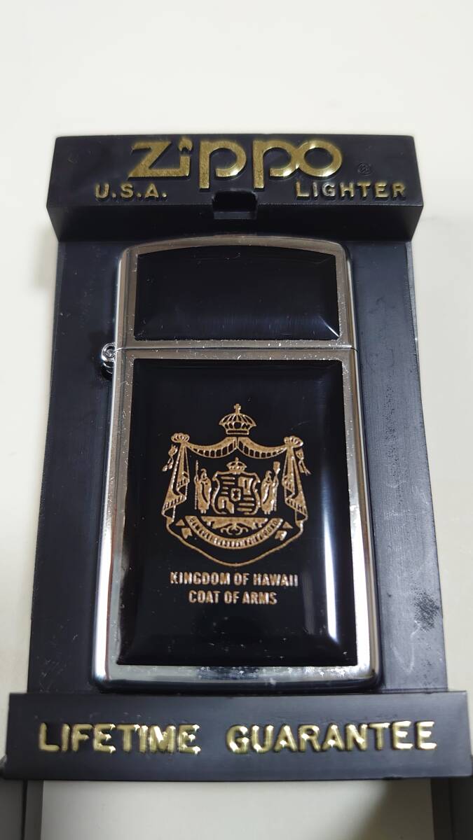 新品未使用品 ZIPPO #1660 slim COAT OF ARMS BK (1994)