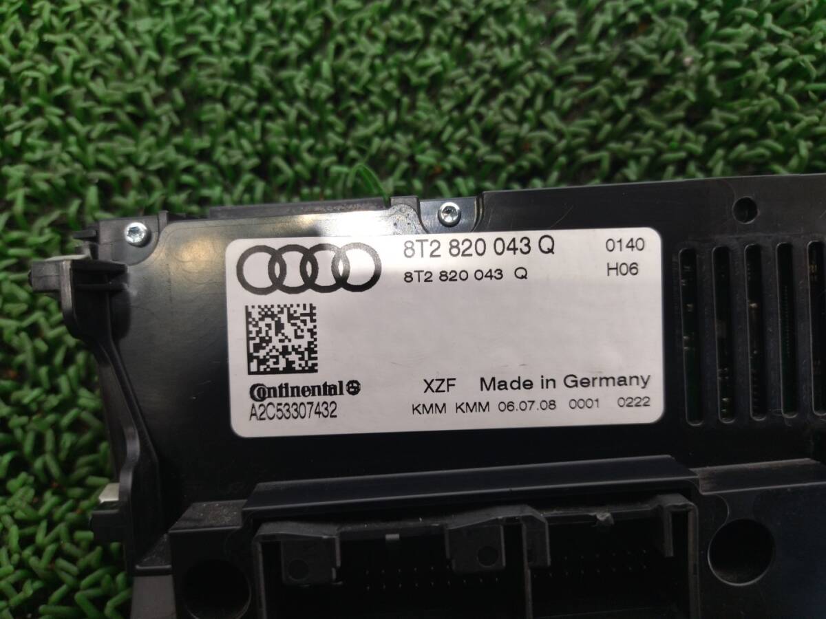 アウディ A4アバント ABA-8KCDH 2009年式 エアコンスイッチパネル 発送サイズ「Ｍ」 NSP80656