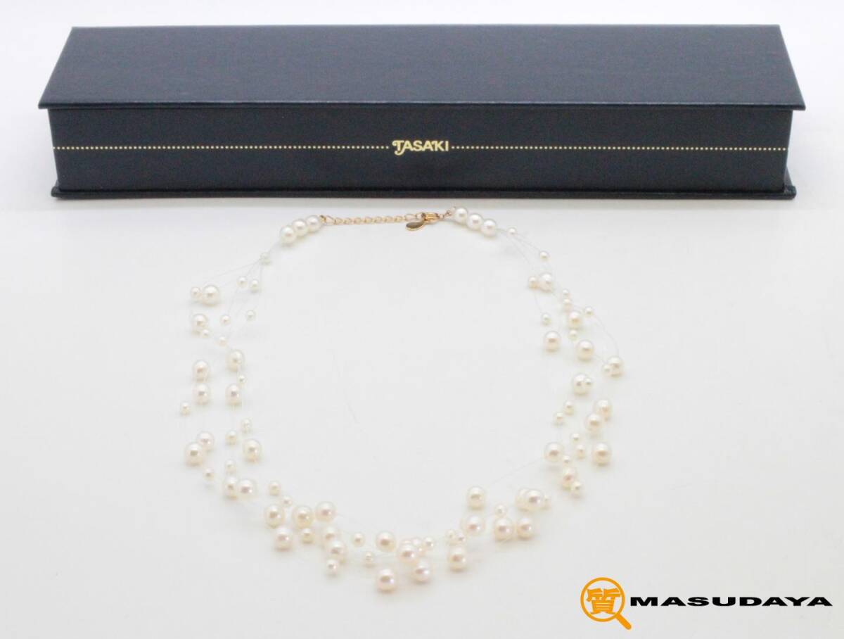タサキ TASAKI パール 7mm ネックレス ワイヤー K18YG 41cm タサキ TASAKI パール 7mm ネックレス ワイヤー K18YG 41cm