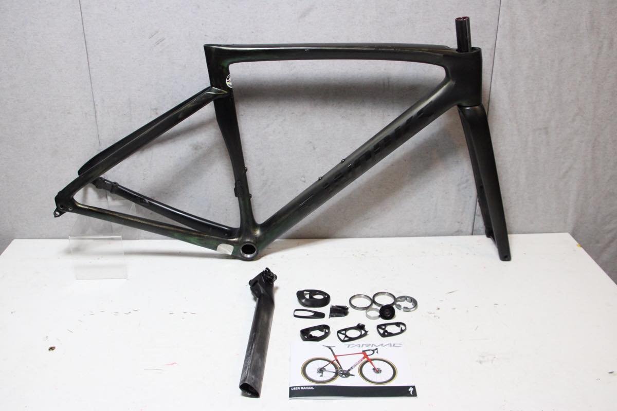 □SPECIALIZED スペシャライズド S-WORKS TARMAC SL7 Color Run Silver Green カーボンフレーム 2021年 52size 美品