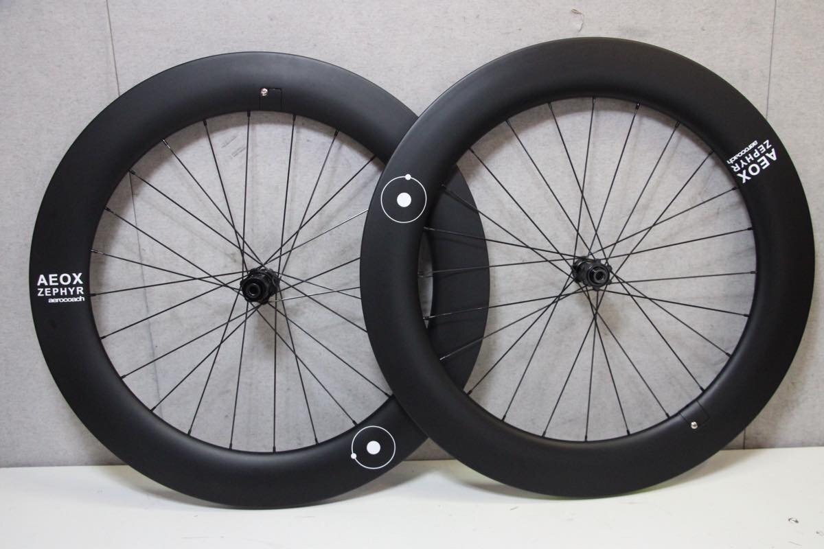 値下げ! ○aerocoach エアロコーチ AEOX ZEPHYR DISC シマノフリー 11s対応 クリンチャー チューブレス カーボンホイールセット 美品
