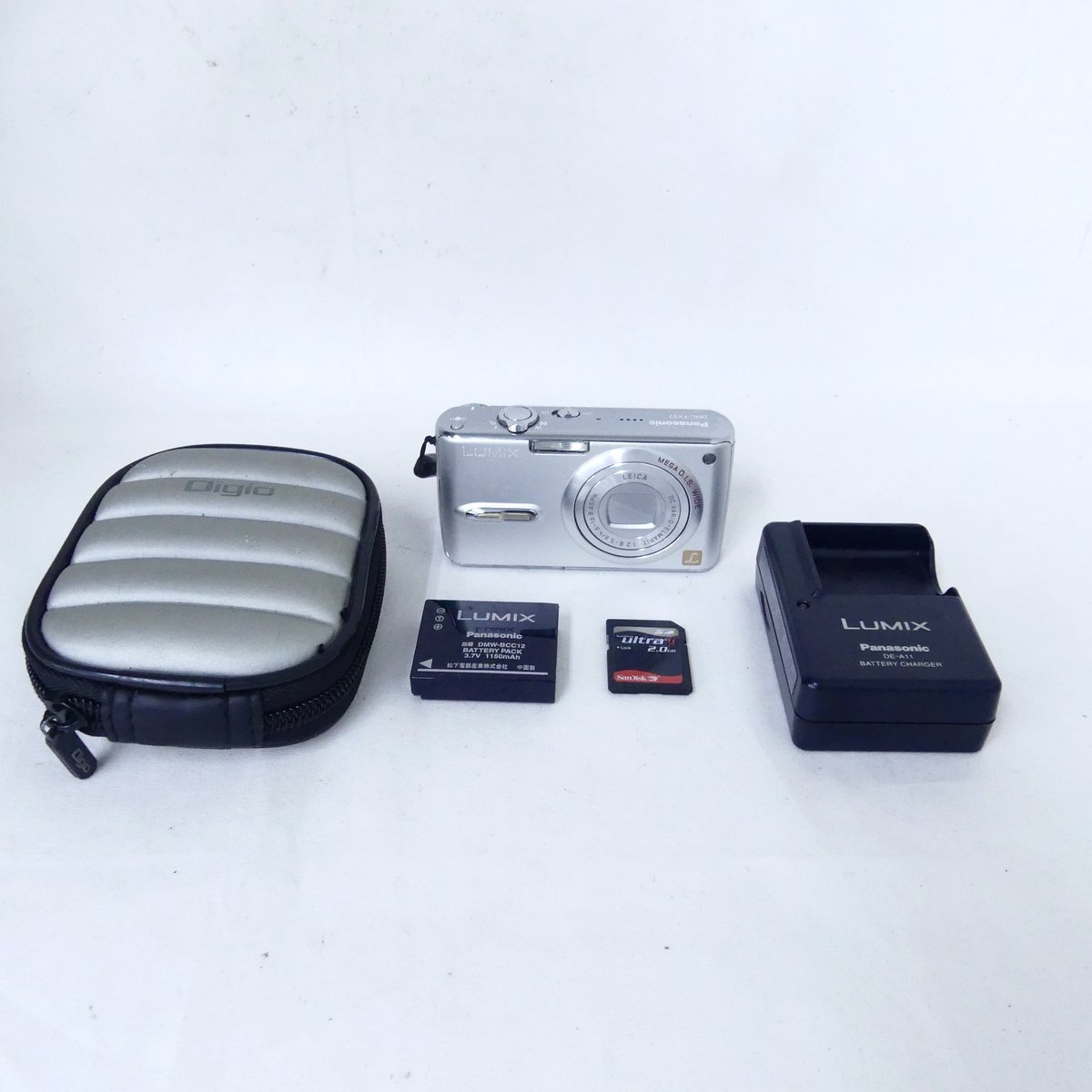 Panasonic パナソニック LUMIX ルミックス DMC-FX07 シルバー デジタルカメラ コンデジ 簡易動作OK USED /2408C