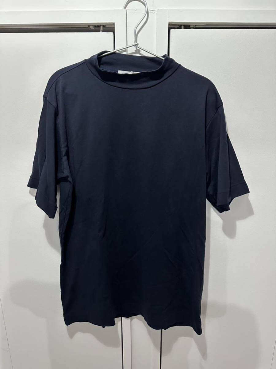 united arrows ユナイテッドアローズ モックネックTシャツ ネイビー サイズL 半袖 