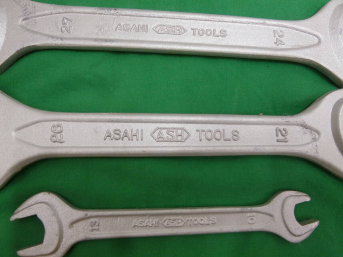 【8334】ASAHI TOOL　両口スパナ　3本セット　27-24?26-21?13-10