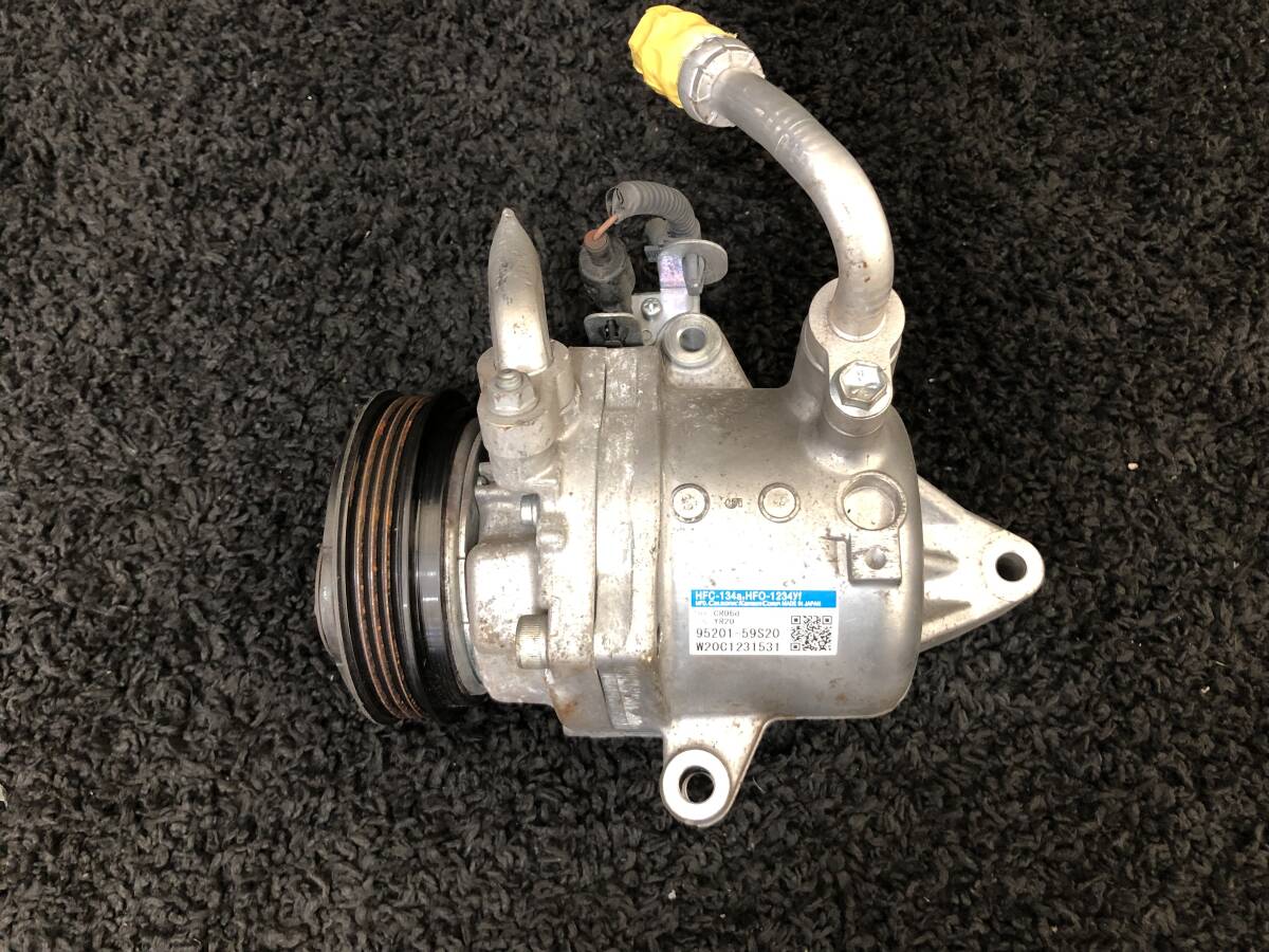 フレア ワゴンR ハスラー MJ95S MH55S MH95S MR52S MR92S AC コンプレッサー エアコン 純正 動作確認済 95201-59S20 1A49-61-450 715176