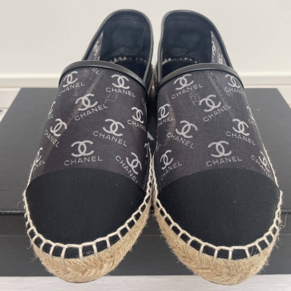 美品【シャネル】エスパドリーユ CCココマーク メッシュ CHANEL 美品【シャネル】エスパドリーユ CCココマーク メッシュ CHANEL