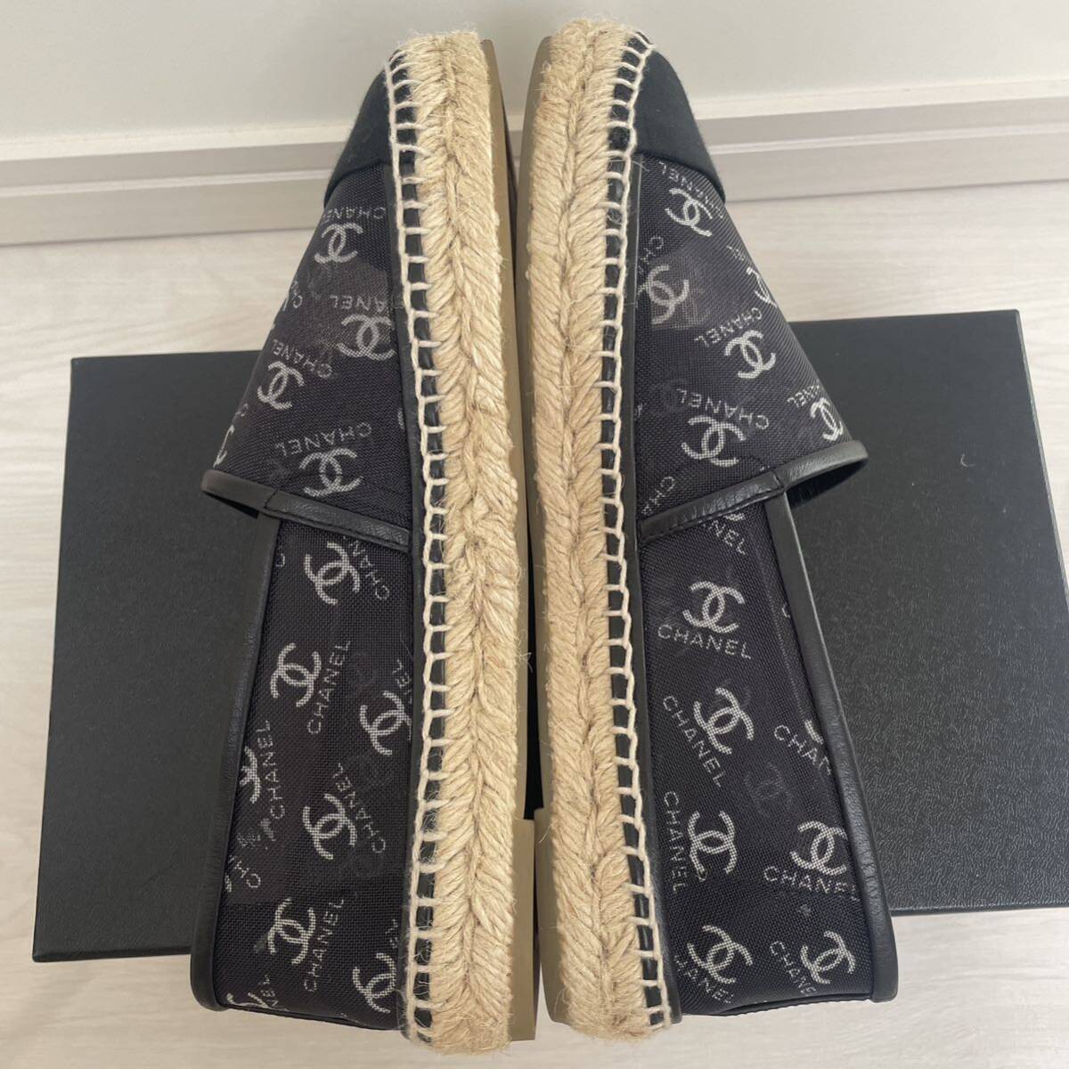 美品【シャネル】エスパドリーユ CCココマーク メッシュ CHANEL 美品【シャネル】エスパドリーユ CCココマーク メッシュ CHANEL