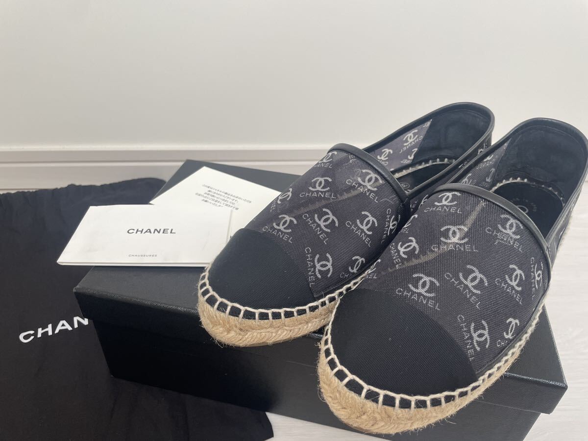 美品【シャネル】エスパドリーユ CCココマーク メッシュ CHANEL 美品【シャネル】エスパドリーユ CCココマーク メッシュ CHANEL