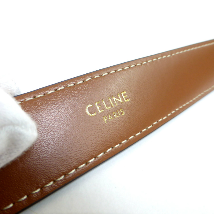  Celine (CELINE) medium Trio mf belt 45AK9 tongue ×GO metal fittings #80( new goods )