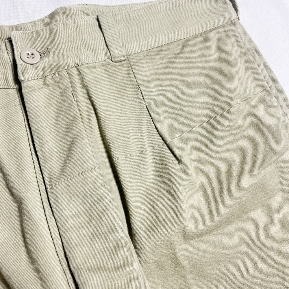ミント! 50's 60's フランス軍 后期 M52 M-52 CHINO チノ ショーツ SHORTS MINT NOS デッド レア FRENCH ARMY フレンチアーミー W90 著用