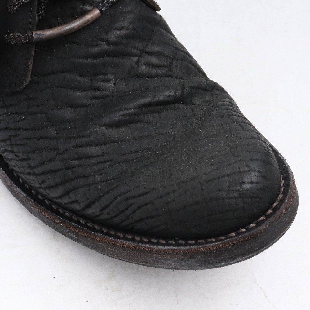 IERIB TECTA DERBY SHOES WAXED HORSE BUTT size 42 black TD-1-WHBie rib tech ta Dubey shoes hose leather 