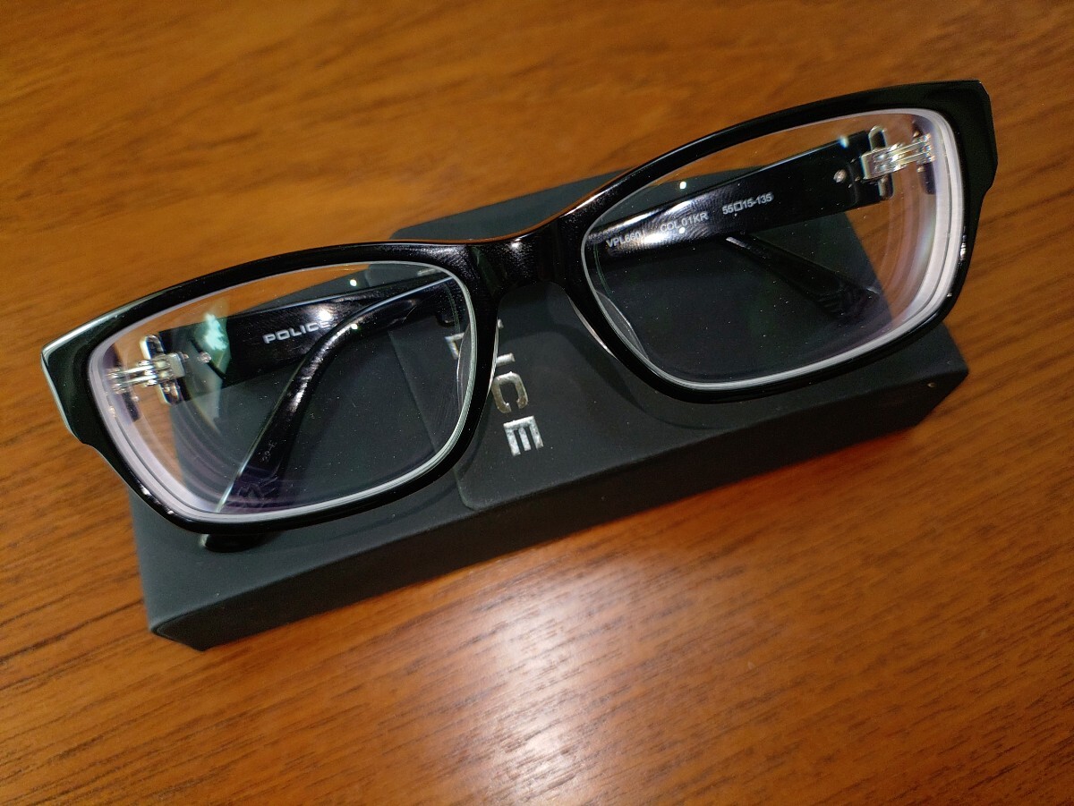美品 POLICE ポリス VPL660J BK