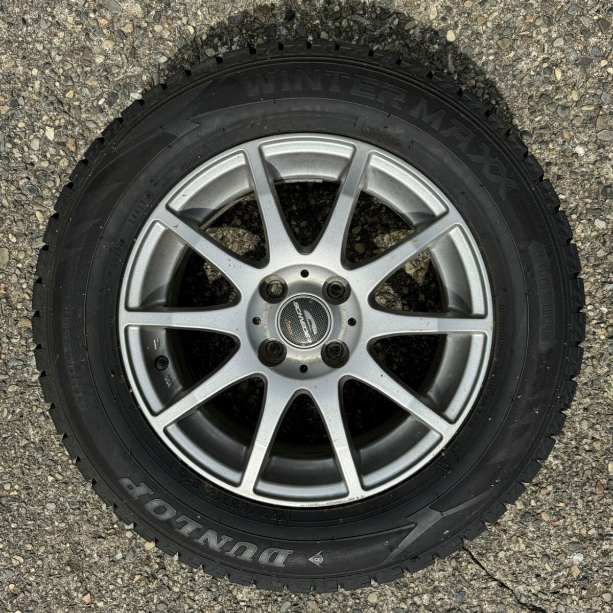 【中古】A-TECH SCHNEIDER 15インチ 6J 4H-PCD100 ホイールタイヤ4本セット_画像4