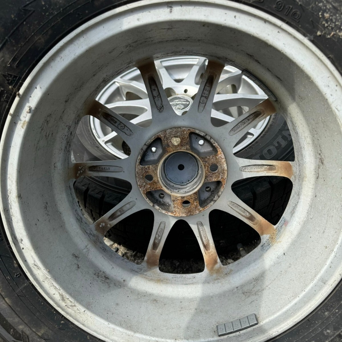 【中古】A-TECH SCHNEIDER 15インチ 6J 4H-PCD100 ホイールタイヤ4本セット_画像8