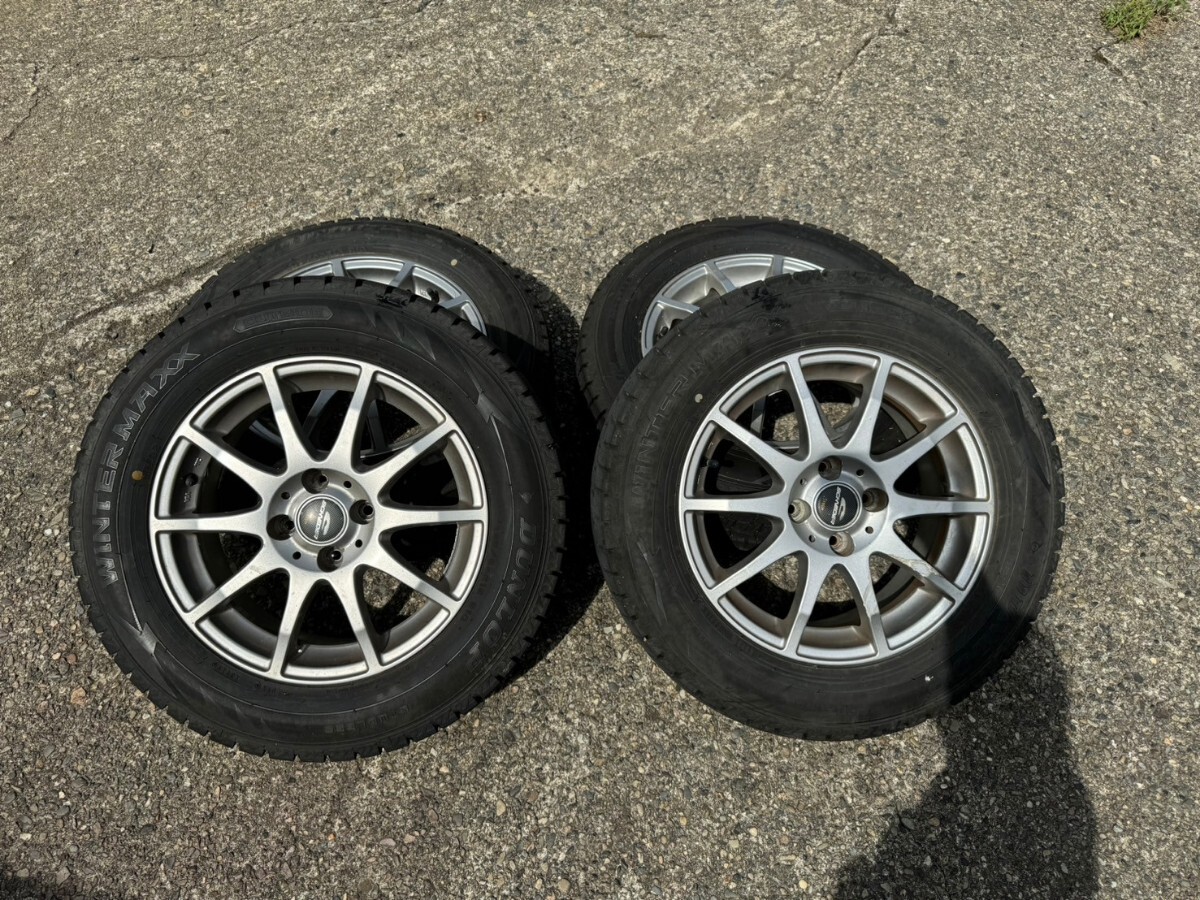 【中古】A-TECH SCHNEIDER 15インチ 6J 4H-PCD100 ホイールタイヤ4本セット_画像1