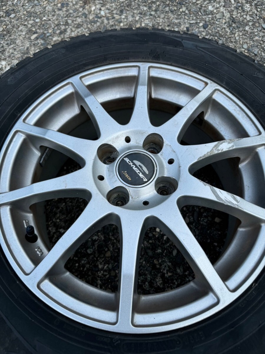【中古】A-TECH SCHNEIDER 15インチ 6J 4H-PCD100 ホイールタイヤ4本セット_画像7