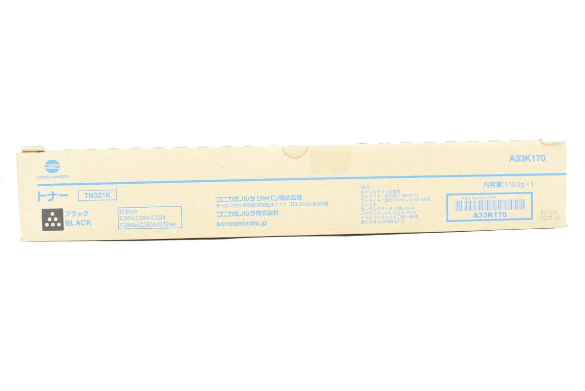 未使用 コニカミノルタ 純正 トナー TN321 ブラック KONICA MINOLTA ITDLPS2ZPF8C-YR-N03-byebye