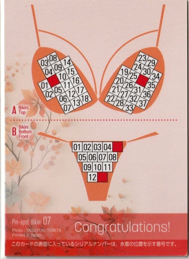 [ flat . лето море Vol.6]23/37 булавка spo бикини карта 07( бюстгальтер ) очень редкий коллекционная карточка 
