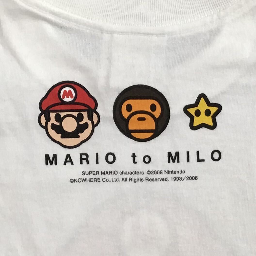★新品★ Nintendo × BAPE マリオ マイロ Tシャツ Sサイズ a bathing ape Mario BABY MILO エイプ ベイプ アベイシングエイプ v9135