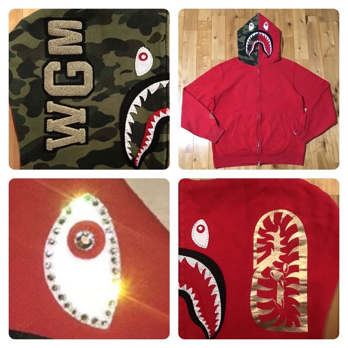 ☆XL☆ スワロフスキー シャーク パーカー shark full zip ☆XL☆ スワロフスキー シャーク パーカー shark full zip
