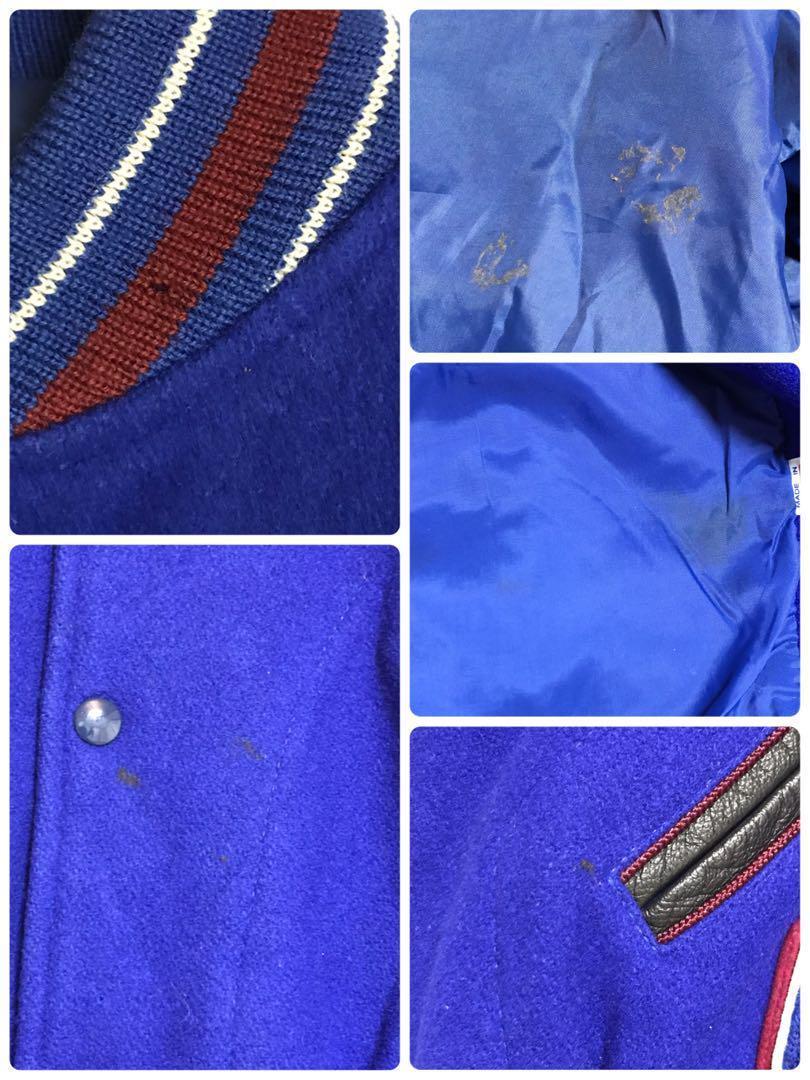 90s USA製】レザースタジャン ワッペン付き 入手困難 肉厚 J14｜Yahoo 