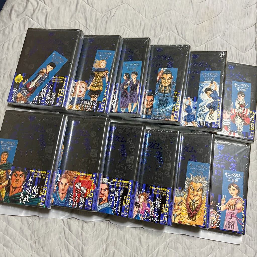 キングダム完全版 現全巻1〜12巻 (9 10巻除く)しおり付き キングダム完全版 現全巻1〜12巻 (9 10巻除く)しおり付き